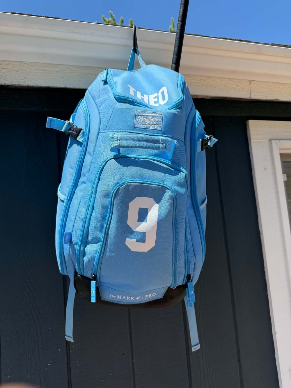 Rawlings Turquoise Blue Number 9 Athletic Backpack